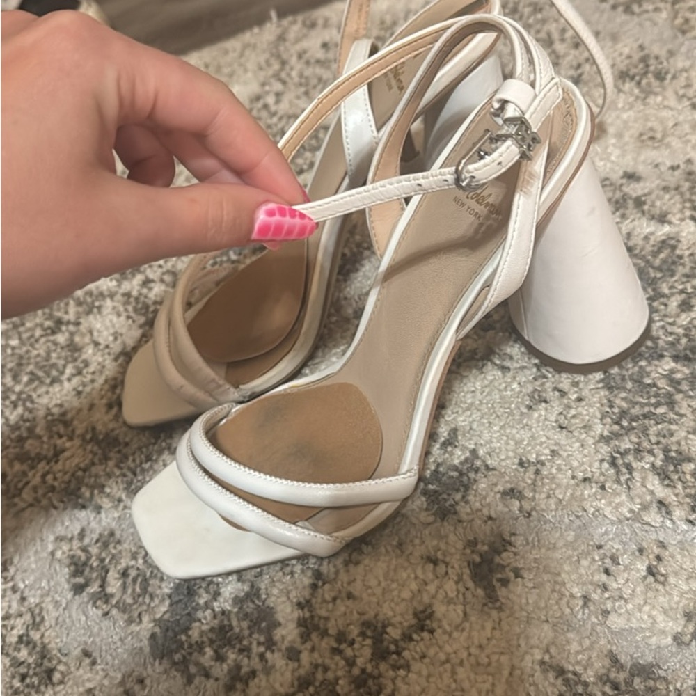 SAM EDELMAN White Strappy Heels